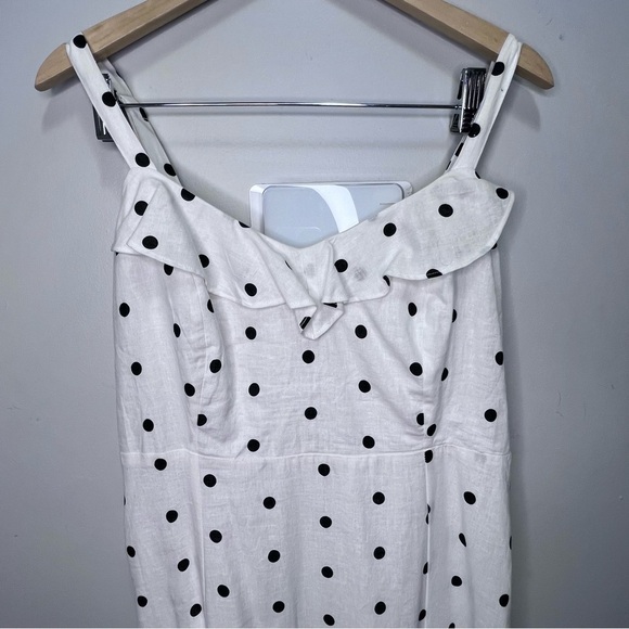 Old Navy Linen Ruffle Polka Dot Maxi Dress Size Large NWT - Picture 4 of 10